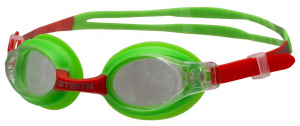 Очки для плавания ATEMI M304  дет., силикон (зел/крас)