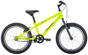 Велосипед ALTAIR 20" MTB HT 1,0 (1 ск., рост 10,5", хард) ярко-зеленый/серый