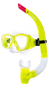 Набор для плавания ATEMI (маска+трубка) 24103 цв. желтый