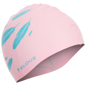 Шапочка для плавания ELOUSE EL008, силиконовая, фламинго, розовая