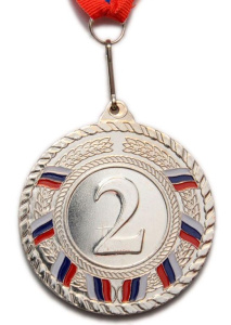Медаль Т6-2 наградная с лентой, d - 60мм (серебро)