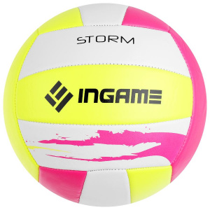 Мяч в/б INGAME STORM розовый/желтый/белый