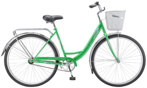 Велосипед STELS 28" Navigator 345 Lady (1 ск., женский, с корзиной) зеленый
