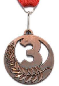 Медаль 5501-3 "Россия" 3 место. Диаметр 5 см, длина ленты 44 см