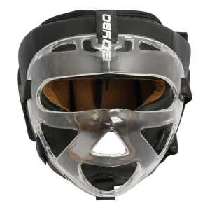 Шлем боксерский с пластиковым забралом BOYBO Flexy BP2006 черный р.XL