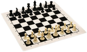 Игра настольная ШАХМАТЫ 50х50см в пакете (пешка h-4.5 см, ферзь h-7.5 см) (1976165)