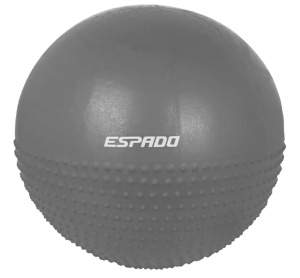 Мяч гимнастический ESPADO ES3224 d-75см, полумассажный, антивзрыв, серый
