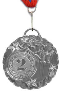 Медаль 506-2 "Россия"  2 место. Диаметр 5 см, длина ленты 44 см