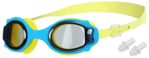 Очки для плавания ONLYTOP, детские + беруши, цвет жёлтый (9144636)