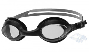 Очки для плавания ONLYTOP, взрослые + беруши (581631)