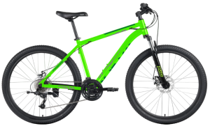 Велосипед FORWARD 27,5" KATANA D (24 ск., рост 18", хард.) ярко зеленый/серый