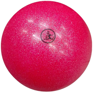 Мяч для художественной гимнастики однотонный GO DO, d-15 см, розовый с глиттером.