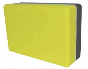 Блок для занятий йогой ESPADO ES2722 серый/желтый