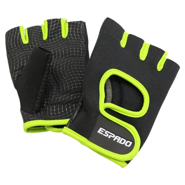 Перчатки для фитнеса ESPADO ESD001, черный/зеленый, р. S