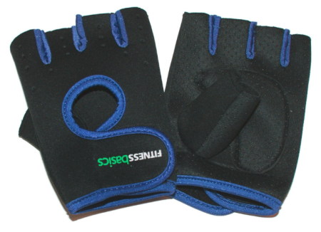 Перчатки для фитнеса SPRINTER SF6858, черный/синий, р. S
