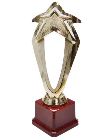 Кубок ХВ2060А "Звезда", высота 29 см. Материал: металл, пластмасса