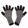 Перчатки зимние СНЕЖАНЬ удлинённые, детские., р-р 16,черный/белый (4529144)