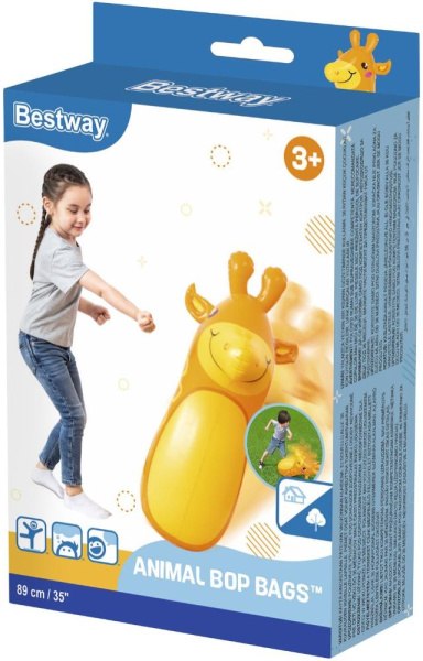 Игрушка-неваляшка надувная BESTWAY 52152 "Животные", 89см, 3+