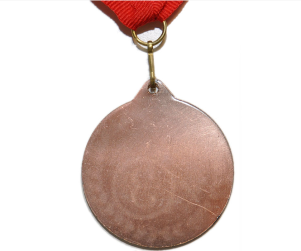 Медаль МТ853-3 наградная с лентой, d-5см (бронза)