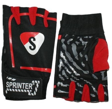 Перчатки для т/а SPRINTER замша, ткань, черный/красный р. XXL 548-550 (12225)
