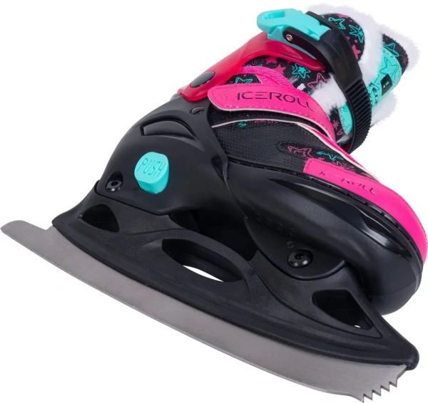 Коньки раздвижные TECH TEAM ICEROLL BLACK/PINK р.31-34