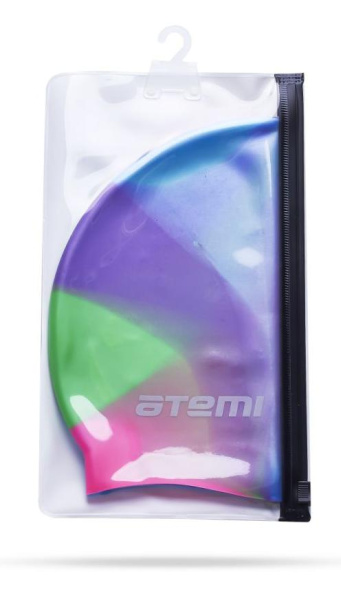 Шапочка для плавания ATEMI MC203 мультиколор, силикон