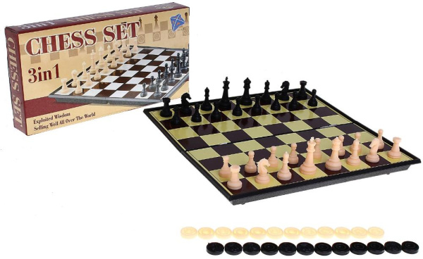 Игра настольная 2 в 1 "Баталия" (шахматы, шашки) (536140)