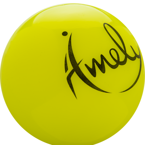 Мяч для художественной гимнастики однотонный AMELY AGB-
301, d-19 см, PVC, желтый
