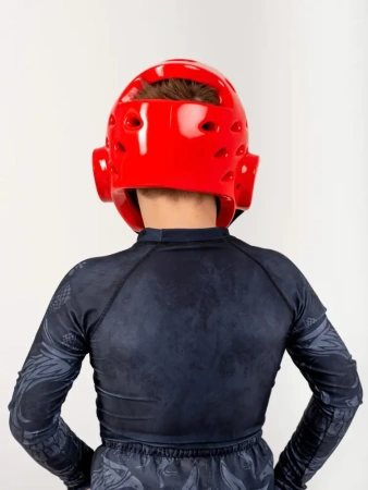 Шлем для тхэквондо BoyBo Premium BHT44 цв. красный, р. S