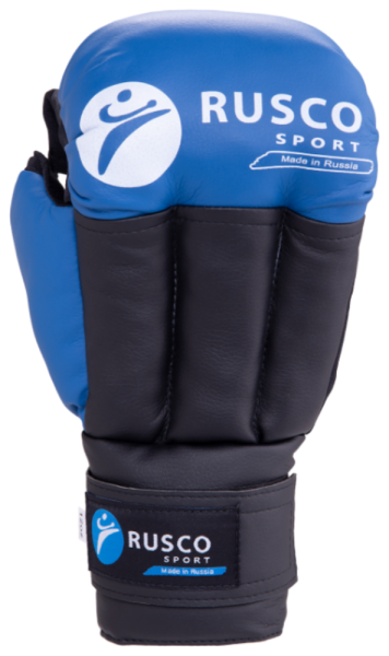 Перчатки для рукопашного боя RUSCOsport, к/з, синие Oz 8