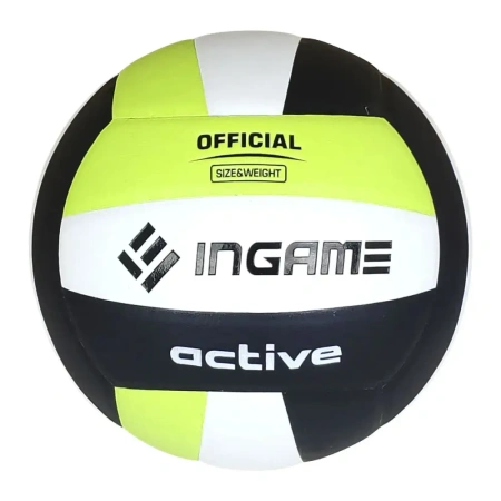 Мяч в/б INGAME ACTIVE черный/белый/зеленый