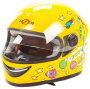 Шлем мото интеграл HIZER 105 детский, цв. желтый, р.S (5517)