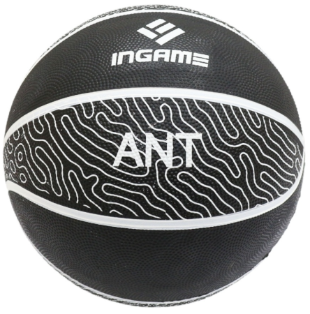Мяч б/б INGAME ANT №7 черный/серый