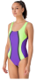 Купальник ONLITOP принт, цв. ярко фиолетовый/неон зеленый/тёмно-серый, размер 40 (4609236)