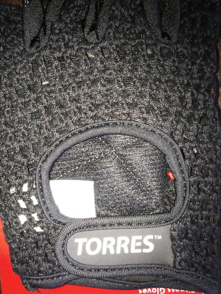 Перчатки для фитнеса TORRES PL6045, нат. замша, цв. черный,  р M
