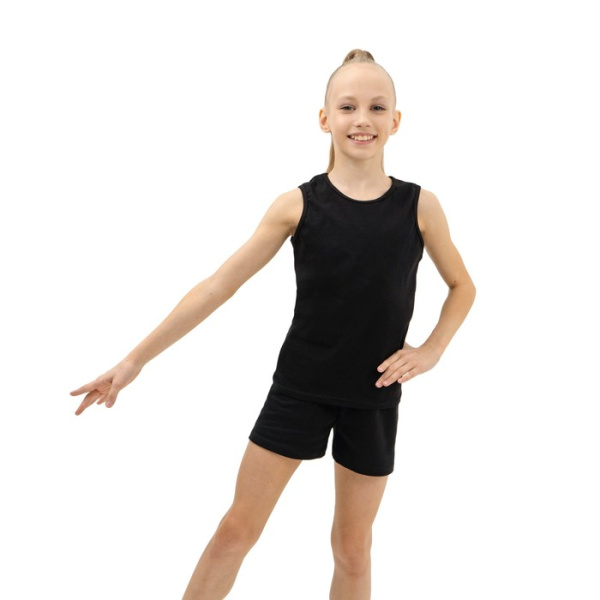 Шорты детские GRACE DANCE хлопок 95%, эластан 5%. Цвет черный, р.34 (871426)