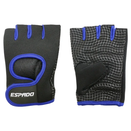 Перчатки для фитнеса ESPADO ESD001, черный/синий, р. L