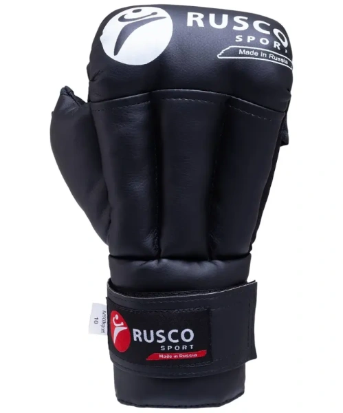 Перчатки для рукопашного боя RUSCOsport, к/з, черные. Oz 12