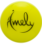 Мяч для художественной гимнастики однотонный AMELY AGB-301, d-19 см, PVC, желтый