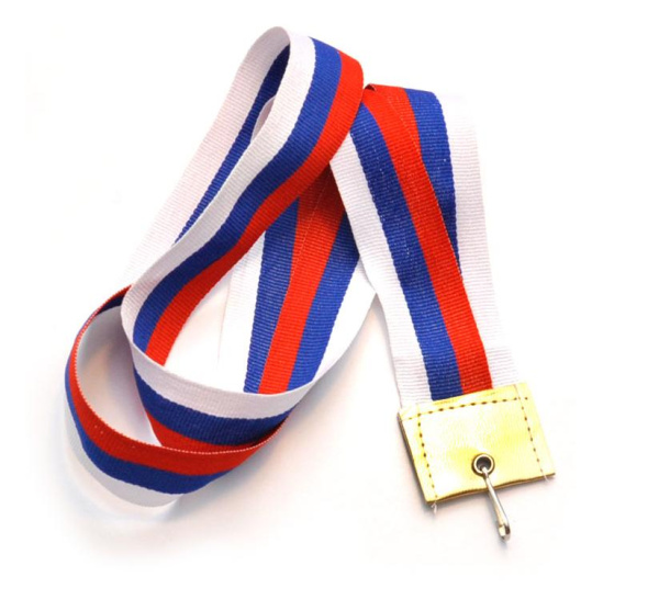 Медаль "Гимнастика" с лентой большая. Диаметр 6,5 см, длина ленты 46 см
