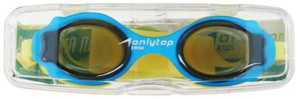 Очки для плавания ONLYTOP, детские + беруши, цвет жёлтый (9144636)