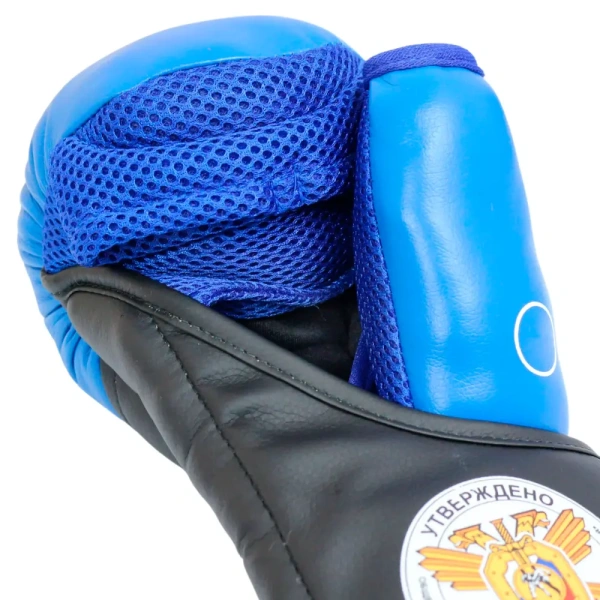 Перчатки для рукопашного боя RUSCOsport PRO, к/з, синие. Oz 10