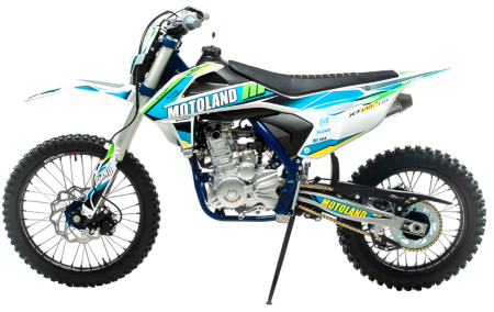 Мотоцикл Кросс Motoland X3 300W LUX (174MN-3) белый/зеленый/синий *4