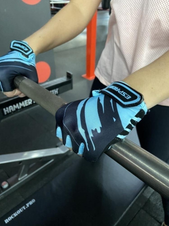 Перчатки для фитнеса ESPADO ESD003, голубой, р. M