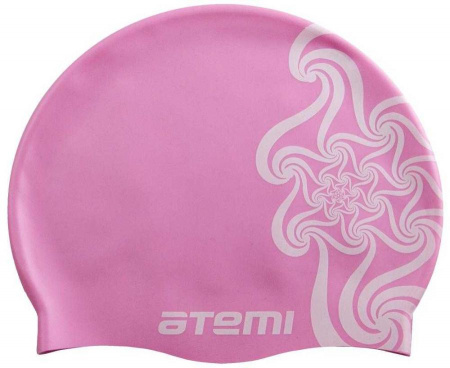 Шапочка для плавания ATEMI PSC302 силикон, розовая (кружево)