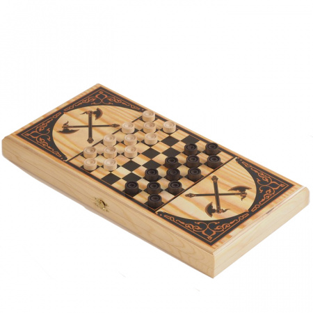 Игра настольная 2 в 1 "Казаки" (шашки, нарды) 40х40 см (44159759)