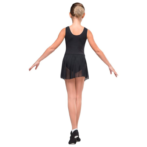 Купальник гимнаст SIMA "Репетиция" Г 11-301 с широкой лямкой, юбка-сетка, цвет черный, р.26 (2678976)