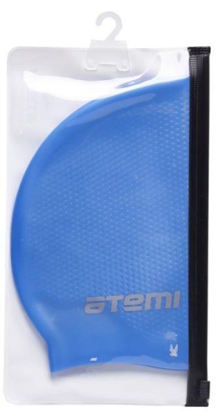 Шапочка для плавания ATEMI DC501 силикон (массаж.)голубая