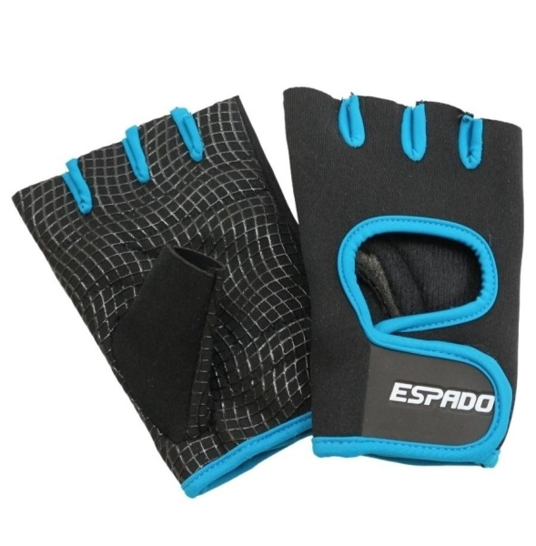 Перчатки для фитнеса ESPADO ESD001, черный/синий, р. XS