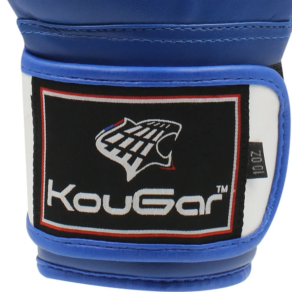 Перчатки боксерские KOUGAR KO300 кож. зам, синие, р-р, 10OZ